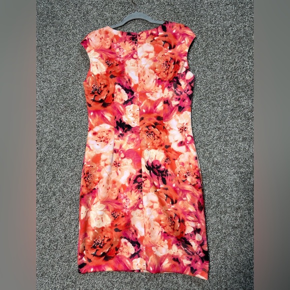 NWOT Chaps Cap Sleeve Midi Sheath Dress Size 12 - Picture 2 of 4